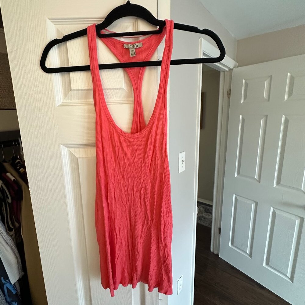 Zara Size S, coral racerback tank top
